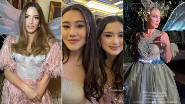 Gaya Selebritis Hadir di Ulang Tahun Ashanty Bertema Kupu-Kupu,