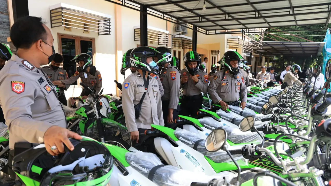 Polres Probolinggo Kota  terima hibah puluhan kendaraan roda dua dari Pemkot Probolinggo (Istimewa)