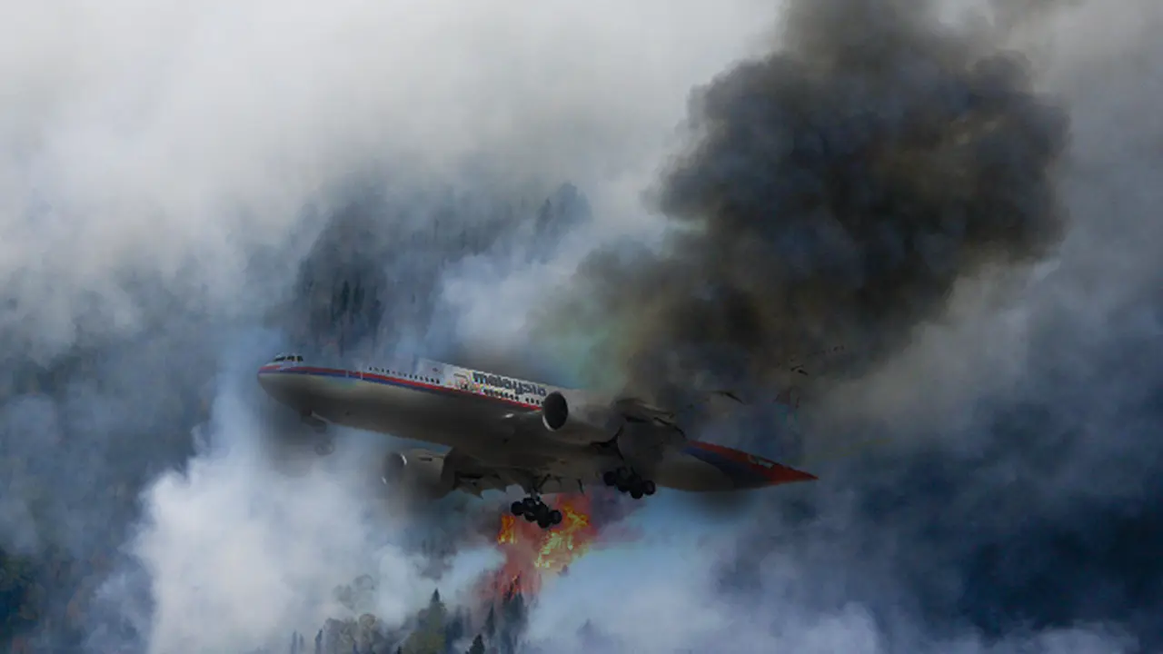 Ilustrasi MH17 terbakar (2)