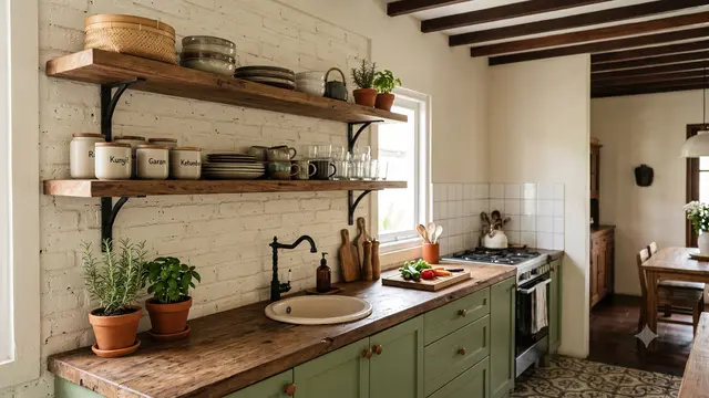 Inspirasi Dapur Bergaya Farmhouse Modern