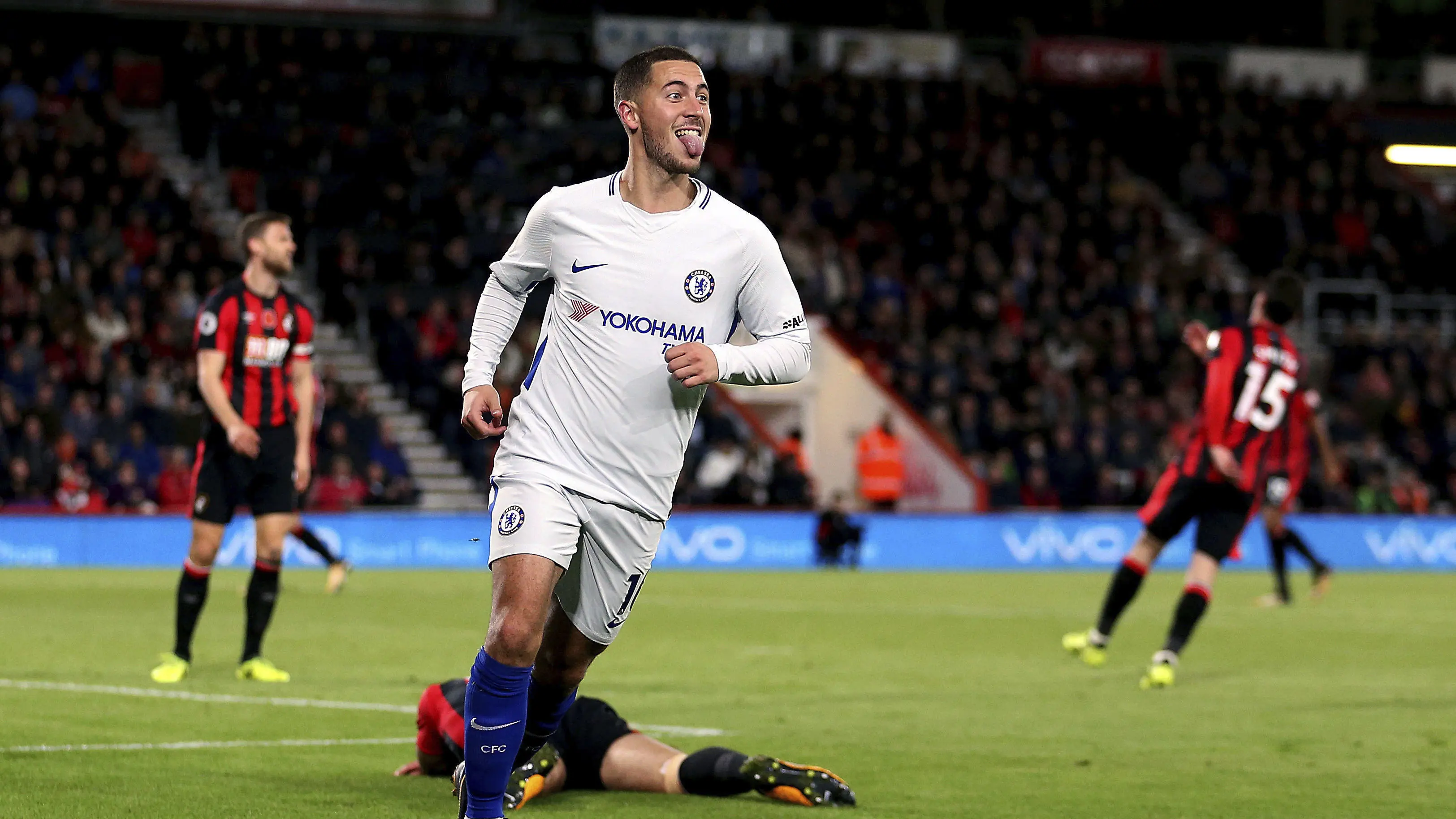 Gelandang Chelsea Eden Hazard. (Steven Paston/PA via AP)