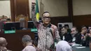 Mantan Wakil Menteri Ketenagakerjaan (Wamenaker), Immanuel Ebenezer Gerungan alias Noel, saat mengikuti sidang pembacaan tuntutan dari Jaksa Penuntut Umum (JPU) atas kasus dugaan pemerasan dan penerimaan gratifikasi terkait pengurusan sertifikasi Keselamatan dan Kesehatan Kerja (K3) di lingkungan kementerian Ketenagakerjaan di Pengadilan Tindak Pidana Korupsi, Jakarta, Senin (18/5/2026). (Kapanlagi.com/Budy Santoso)