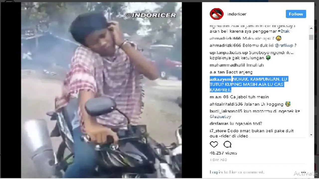 Pengendara knalpot dengan corong besar bikin kesal (Foto:Istimewa)