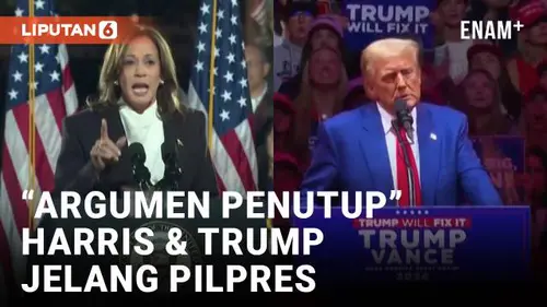 VIDEO: Seminggu Jelang Pilpres, Harris dan Trump Sampaikan "Argumen Penutup"