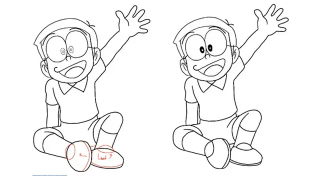 Cara Menggambar Doraemon dan Kawan-Kawan