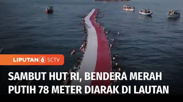 Menyemarakkan Hari Ulang Tahun ke-78 Kemerdekaan Republik Indonesia, sejumlah relawan membentangkan bendera merah putih raksasa di Danau Sentarum, Kabupaten Kapuas Hulu. Sementara di Kota Makassar, Sulawesi Selatan, ratusan perenang dari berbagai kom...