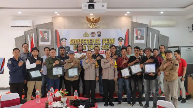 Rilis akhir tahun 2024 Polres Pemalang, kasus kriminalitas turun 7,8 persen. (Foto: Liputan6.com/Humas Polres Pemalang)