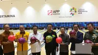 Menpora Imam Nahrawi mengharapkan atlit cabor bowling bisa membawa pulang medali emas di Asian Games 2018 (Liputan6.com / Nefri Inge)