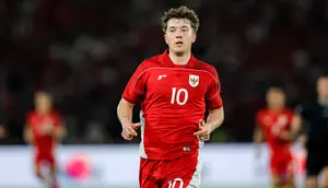 Striker Timnas Indonesia, Ole Romeny, dalam duel versus Bahrain di SUGBK, Jakarta, Selasa (25/3/2025). (Bola.com/Bagaskara Lazuardi)