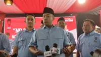 Sekretaris Tim Kampanye Nasional (TKN) Prabowo Subianto-Gibran Rakabuming Raka, Nusron Wahid hadiri&nbsp;deklarasi Relawan Nderek Guru (Ndaru) di Sekretariat Dewan Pimpinan Pusat Relawan Ndaru, Jalan Dr Saharjo, Tebet, Jakarta Selatan, Minggu (17/12/2023).&nbsp; (Foto:Liputan6/Winda Nelfira)