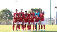 Timnas Indonesia U-20 dipaksa menyerah 0-2 dari klub Arab Saudi, Al-Adalah FC, pada laga terakhir pemusatan latihan di Turki, Minggu (13/11/2022) malam WIB. (dok. PSSI)