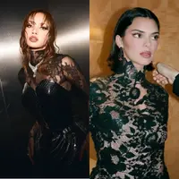 Adu Gaya Lisa Blackpink dan Kendall Jenner saat After Party Oscar 2025. [@lalalalisa_m/@kendalljenner]