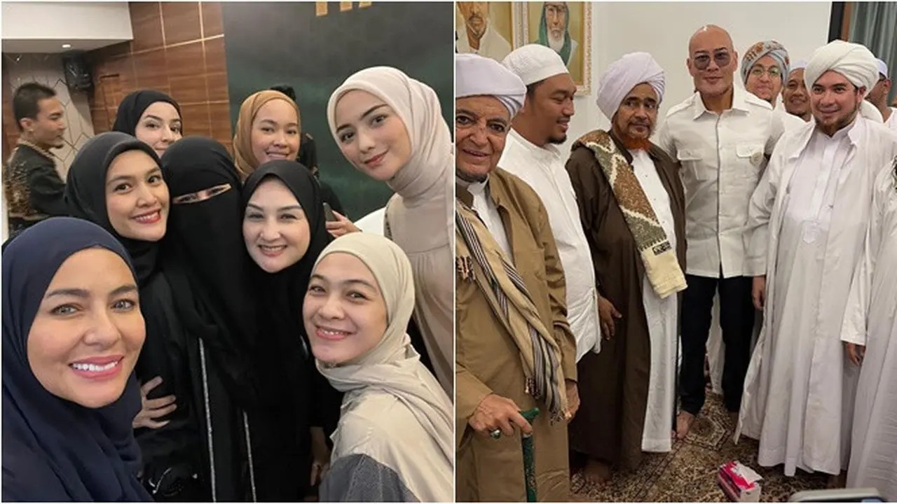 10 Potret Artis Hadiri Safari Dakwah Habib Umar, Marsha Timothy Jadi Sorotan