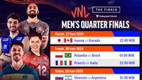 Jadwal Live Streaming Babak Perempat Final Volleyball Nations League 2024 Putra di Vidio, 27-29 Juni 2024. (Sumber: dok. vidio.com)