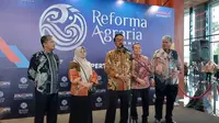 Direktur Jenderal Penataan Agraria Dalu Agung Darmawan usai Reforma Agraria Summit 2024, di Sanur, Bali, Jumat (14/6/2024) (Dok; Arief)