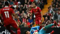 Pemain anyar Liverpool, Federico Chiesa, dalam laga debutnya ketika The Reds menghadapi Bournemouth di Anfield pada laga pekan kelima Premier League 2024/2025, Sabtu (21/9/2024). (Paul ELLIS / AFP)