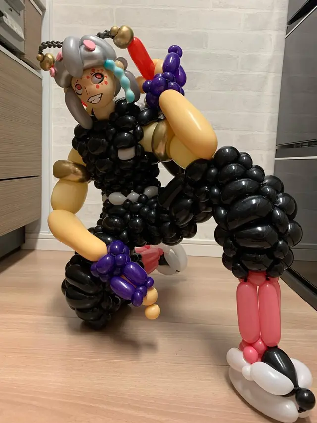 6 Kreasi Seni Balon Karakter Anime Demon Slayer, Unik Banget