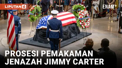 VIDEO: Prosesi Pemakaman Membawa Jenazah Carter dari Navy War Memorial ke Gedung Kongres AS