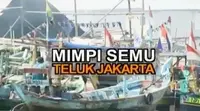 Nelayan setempat meyakini cemaran laut itu salah satunya disebabkan aktivitas pembuangan limbah pabrik pergudangan di sekitar Teluk Jakarta.