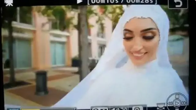 Viral Detik-Detik Pengantin Wanita Pemotretan Sebelum Ledakan Beirut Lebanon