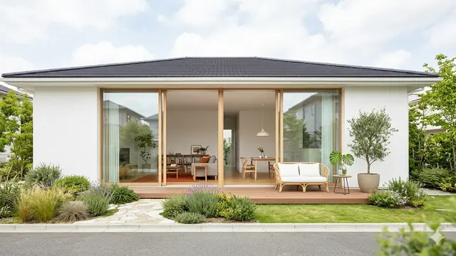 Inspirasi Desain Rumah 1 Lantai Pintu Kaca Besar. Gemini