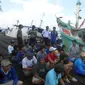 Kapal nelayan asal Vietnam yang ditangkap di Pontianak, Kalbar (Liputan6.com/Raden AMP)