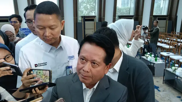 Direktur Utama BRI Hery Gunardi saat Launching BRI Corporate Rebranding di Menara BRILian, Jakarta, Selasa (16/12/2025). (Foto: Liputan6.com/Maulandy R)