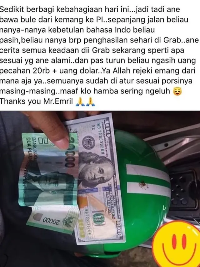 7 Potret Driver Ojol saat Dibayar Pakai Mata Uang Asing, Bikin Netizen Iri