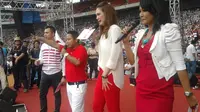  Raffi Ahmad dan Luna Maya Hibur Massa Gerindra di GBK