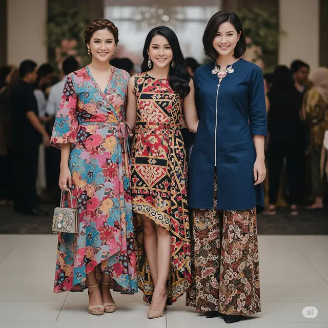 Model Baju Batik Modern untuk Pesta Pernikahan. Foto: Gemini