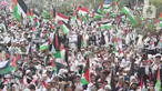 Peserta mengikuti aksi damai Depok untuk Palestina di GDC, Depok, Jawa Barat, Minggu (26/11/2023). (merdeka.com/Arie Basuki)
