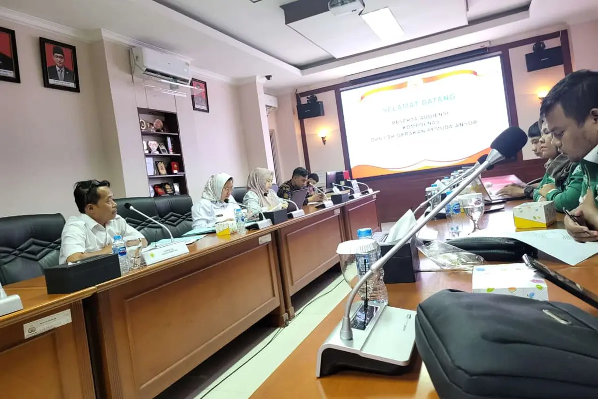 Jajaran Pengurus Pusat Lembaga Bantuan Hukum Gerakan Pemuda Ansor melakukan Audensi dengan Komisi Kepolisian Nasional (Kompolnas), Rabu (11/12/2024) (Istimewa)