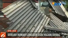 Pemilik rumah mengaku sempat mendengar suara gemuruh dan langsung membangunkan anak serta istrinya untuk keluar rumah.