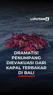 Dramatis! Penumpang Dievakuasi Dari Kapal Terbakar di Bali