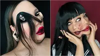 6 Potret Ilusi Rias Wajah Ini Bikin Merinding, Cocok Jadi Inspirasi Halloween