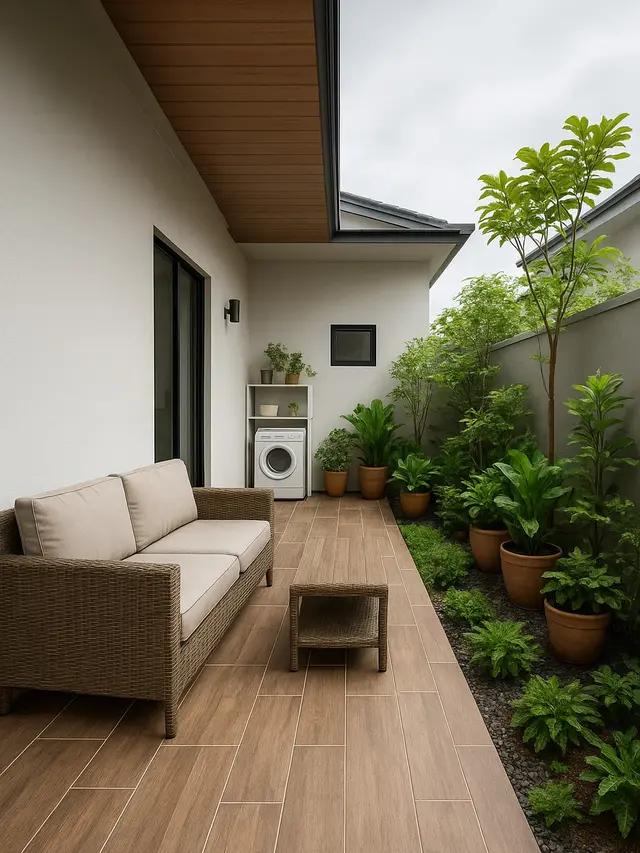 7 Inspirasi Taman Samping Rumah Minimalis, Tetap Asri Meski Space Terbatas (sumber:AI)