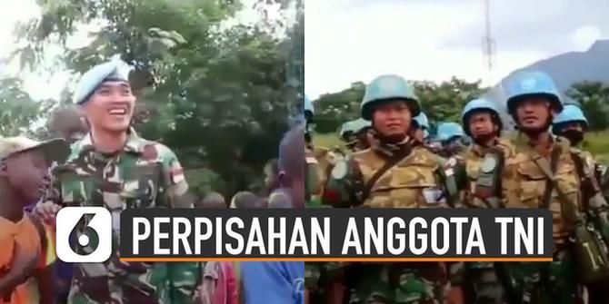 VIDEO: Haru, Perpisahan Anggota TNI Dengan Anak-Anak Kongo