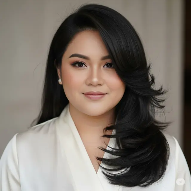 7 Model Rambut Layer Panjang Ala Korea untuk Wajah Bulat dan Chubby ...