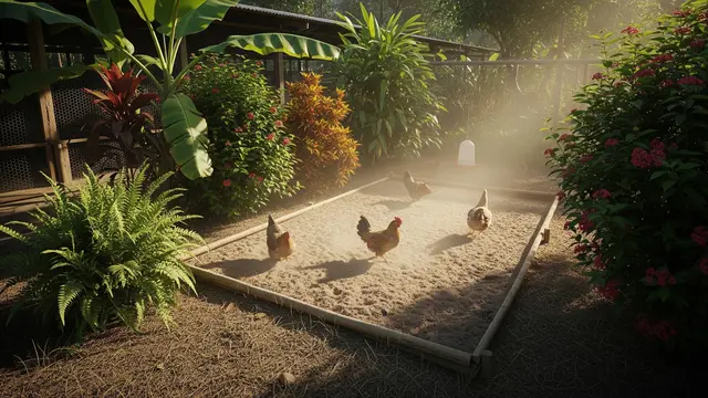 8 Desain Kandang Ayam dengan Area Bermain Pasir, Nikmati Beragam Manfaatnya