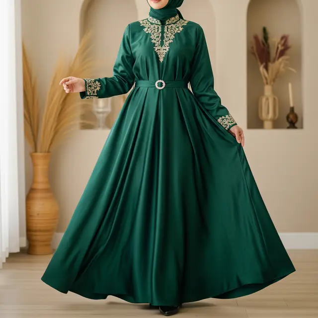 9 Model Gamis Malaysia Terbaru 2025, Tampil Anggun dan Nyaman