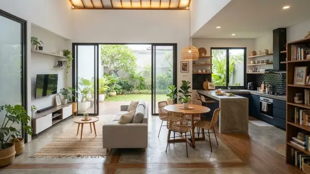 Rumah Minimalis dengan Denah Open Plan