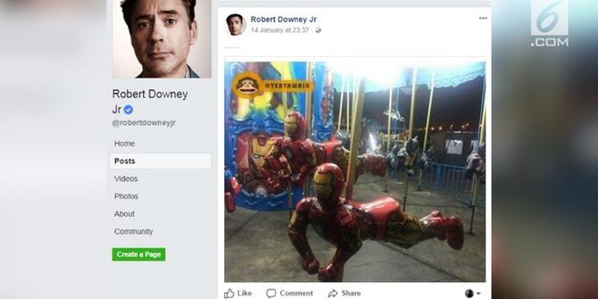 VIDEO: Robert Downey Unggah Foto Iron Man di Pasar Malam
