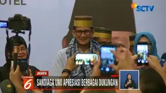 Dengan adanya berbagai dukungan dari sejumlah kalangan, Sandi menyampaikan apresiasi dan keyakinannya menang dalam kontestasi Pemilu 2019.