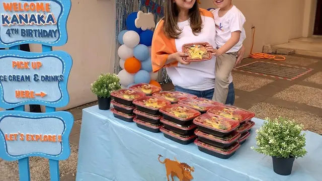6 Momen Perayaan Ultah Anak Tya Ariestya, Tetap Seru Meski ‘Di Rumah Aja’