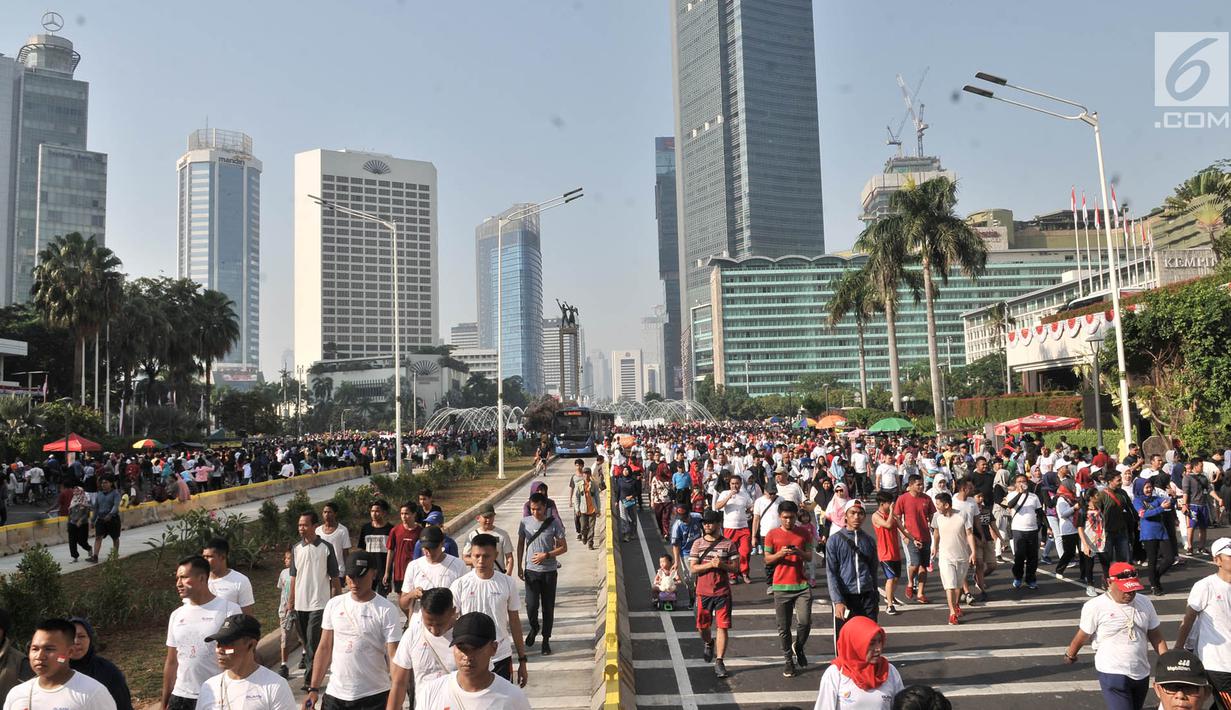 FOTO: Begini Keramaian Car Free Day dengan Wajah Baru Kawasan Thamrin - News Liputan6.com