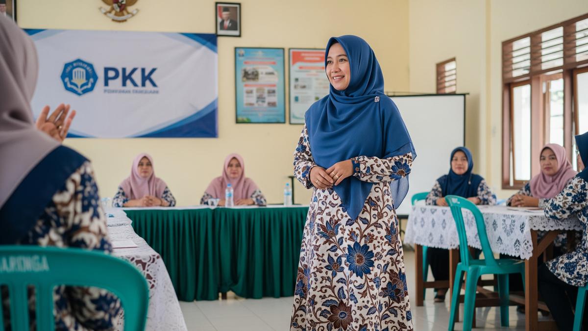 11 Model Gamis Batik Simpel untuk Ibu-ibu PKK, Elegan dan Nyaman Dipakai