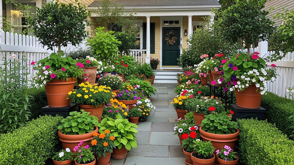 Tips Menata Kebun Pot di Halaman Sempit agar Terlihat Cantik dan Tidak Berantakan