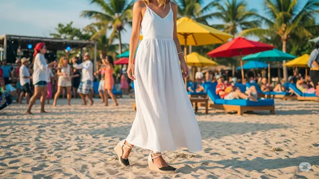 Sundress Linen Serba Putih