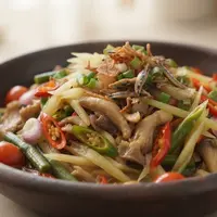 Resep Pepaya Muda Tumis Jamur Tiram (AI Generated)
