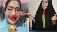 Potret Emak-Emak Pakai Bros Jilbab Bikin Geleng Kepala. (Sumber: Instagram/kegoblogan.unfaedah dan Brilio.net)